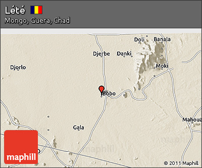 Shaded Relief 3D Map of Lété