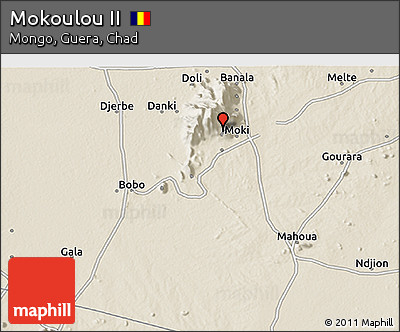 Shaded Relief 3D Map of Mokoulou II