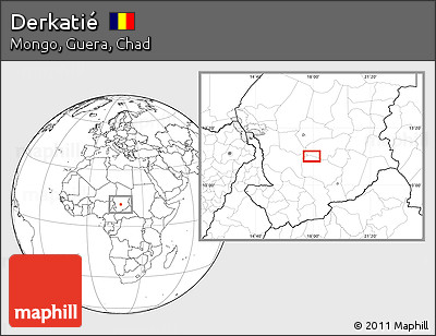 Blank Location Map of Derkatié