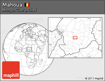 Blank Location Map of Mahoua