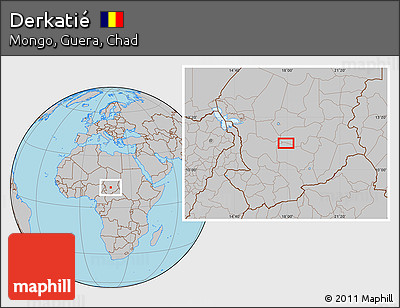 Gray Location Map of Derkatié