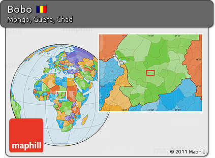 Political Location Map of Bobo