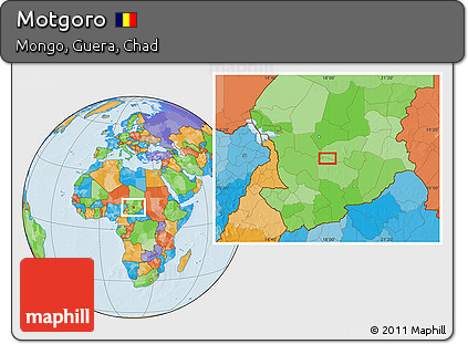 Political Location Map of Motgoro