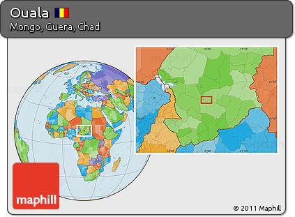Political Location Map of Ouala