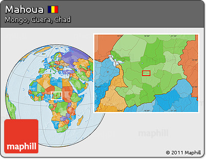 Political Location Map of Mahoua