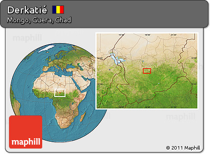 Satellite Location Map of Derkatié