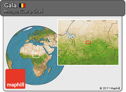 Satellite Location Map of Gala