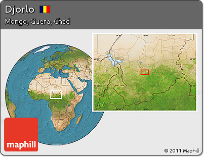 Satellite Location Map of Djorlo