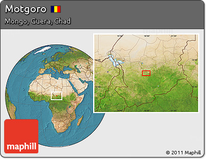 Satellite Location Map of Motgoro