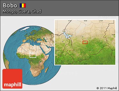 Satellite Location Map of Bobo
