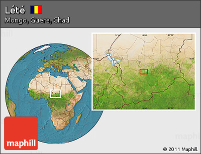 Satellite Location Map of Lété
