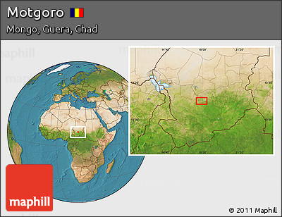 Satellite Location Map of Motgoro