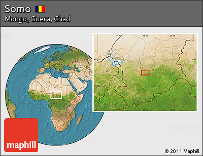 Satellite Location Map of Somo