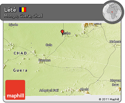 Physical Panoramic Map of Lété