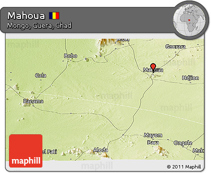 Physical Panoramic Map of Mahoua