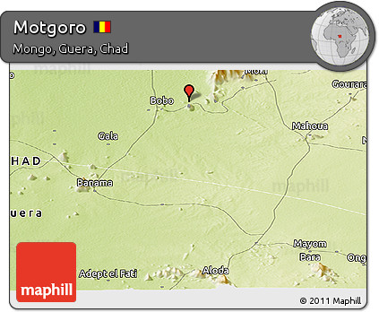 Physical Panoramic Map of Motgoro