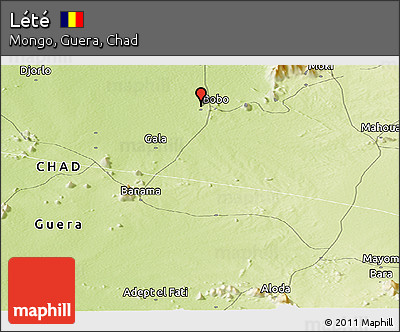 Physical Panoramic Map of Lété