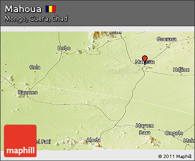 Physical Panoramic Map of Mahoua