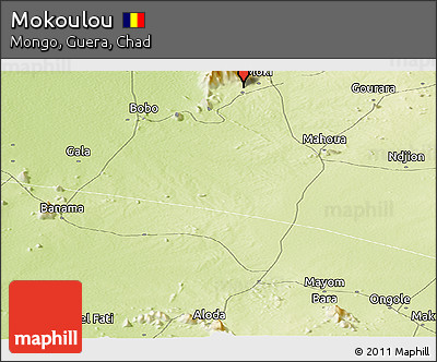 Physical Panoramic Map of Mokoulou