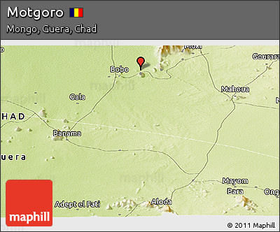 Physical Panoramic Map of Motgoro