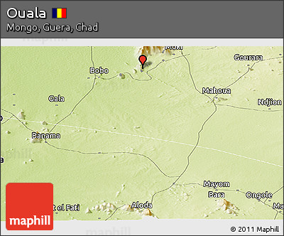 Physical Panoramic Map of Ouala