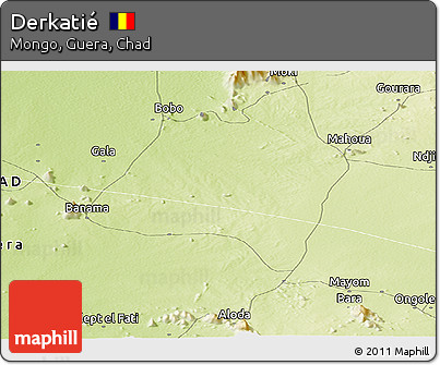 Physical Panoramic Map of Derkatié