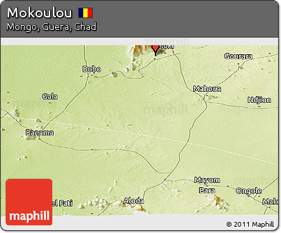 Physical Panoramic Map of Mokoulou