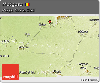 Physical Panoramic Map of Motgoro