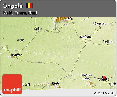 Physical Panoramic Map of Ongolé