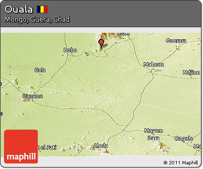 Physical Panoramic Map of Ouala