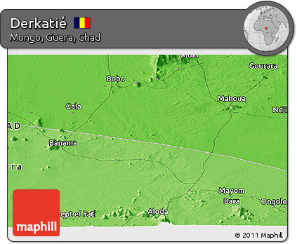 Political Panoramic Map of Derkatié