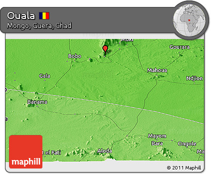 Political Panoramic Map of Ouala