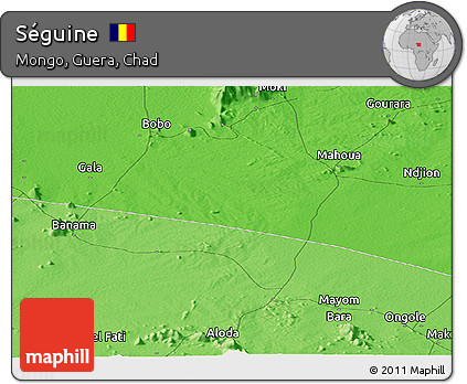 Political Panoramic Map of Séguine