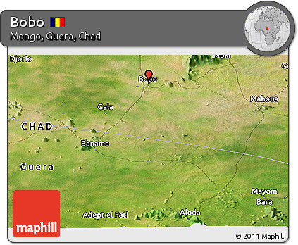 Satellite Panoramic Map of Bobo