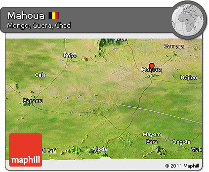 Satellite Panoramic Map of Mahoua