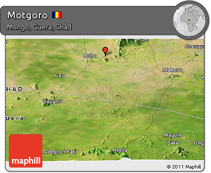 Satellite Panoramic Map of Motgoro
