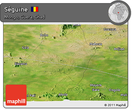 Satellite Panoramic Map of Séguine