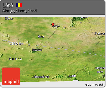 Satellite Panoramic Map of Lété