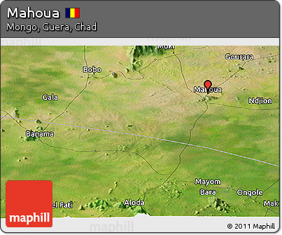 Satellite Panoramic Map of Mahoua