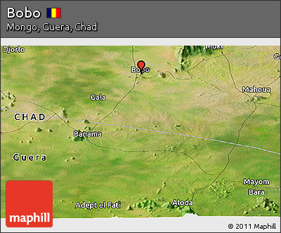 Satellite Panoramic Map of Bobo