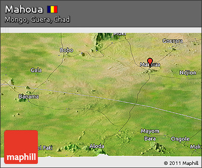 Satellite Panoramic Map of Mahoua