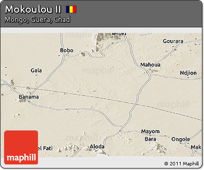 Shaded Relief Panoramic Map of Mokoulou II