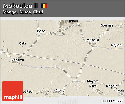 Shaded Relief Panoramic Map of Mokoulou II