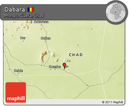 Physical 3D Map of Dabara