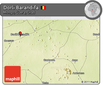 Physical 3D Map of Dorli Barandifa