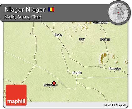 Physical 3D Map of Niagar Niagar