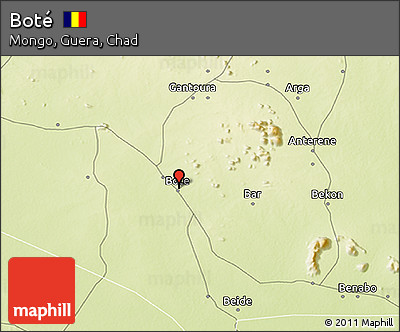 Physical 3D Map of Boté