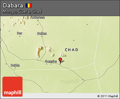 Physical 3D Map of Dabara