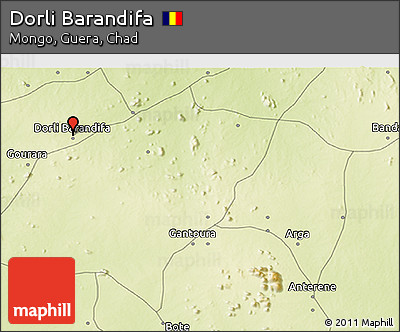 Physical 3D Map of Dorli Barandifa
