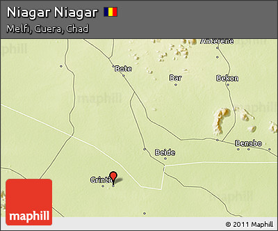 Physical 3D Map of Niagar Niagar
